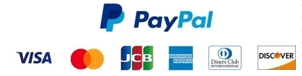 VISA Master JCB Diners Amex PayPal AmazonPay