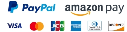 VISA Master JCB Diners Amex PayPal AmazonPay